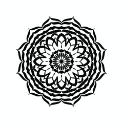Vector line art minimal mandala design illustration for decoration