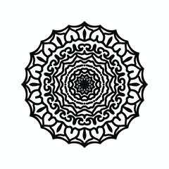 Vector line art minimal mandala design illustration for decoration