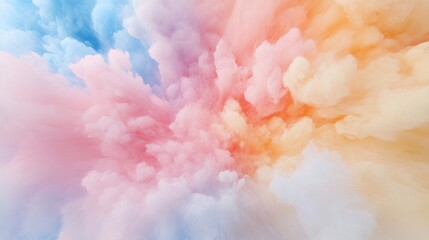 Fototapeta premium Pastel Color Explosion: A Dreamlike Abstract Artwork