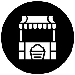 Vector Design Ice Cream Stall Icon Style