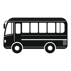 City Bus Silhouette Vector Art