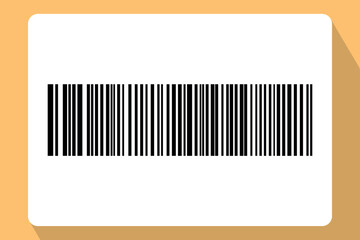 Barcode isolated on color background. Code stripes sticker. Barcode labels, customers qr code.