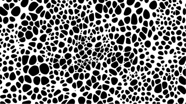 organic cells seamless pattern vector silhouette shape black outline