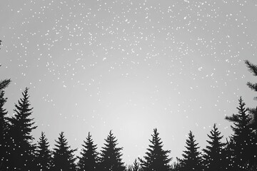 A Simple vector illustration of snow falling in