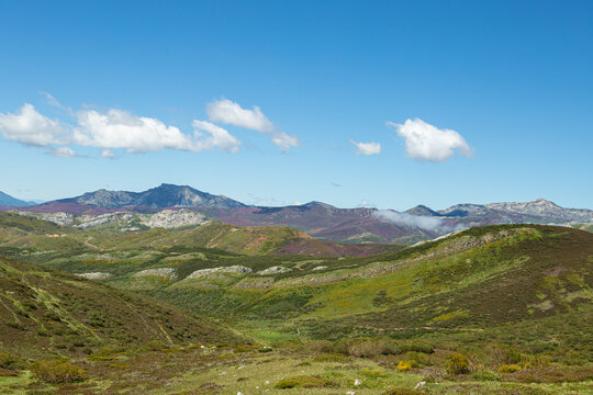 Beautiful nature landscape of Somiedo Natural Park in spring