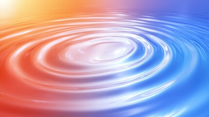 Creating Ripples in Colorful Water Surface with Warm and Cool Tones