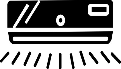 ac glyph icon, cooling, sleep