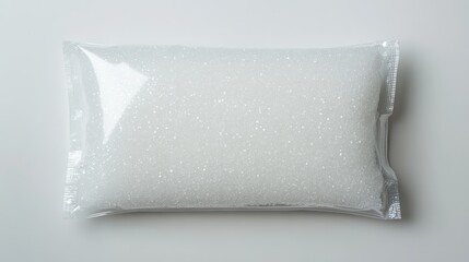 White Granules in Transparent Packaging
