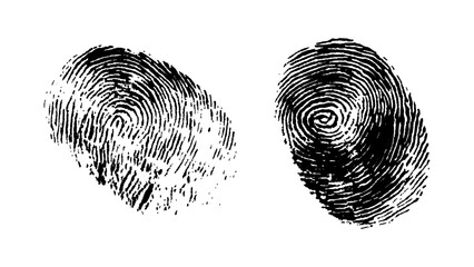 Fingerprint isolated on transparent background. Vector abstract fingerprint with modern design and fingerprints on a background	