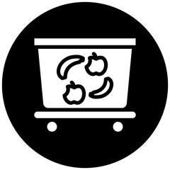 Vector Design Fruit Cart Icon Style