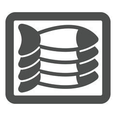 Package of canned fish solid icon, fishery product concept. Vector graphics. Fish container sign on white background, glyph style icon for mobile or web design.