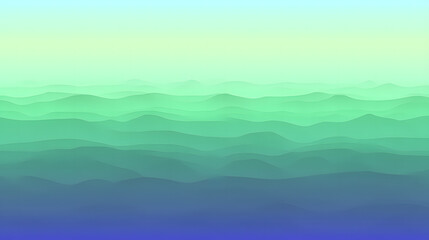 Obraz premium Abstract Green Waves: An abstract and calming visualization of rolling ocean waves in various shades of green and blue. Creating a sense of depth and fluidity.