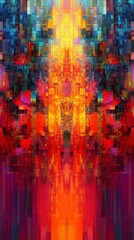 Vibrant Pixelated Abstract Art: A Stunning Visual Display