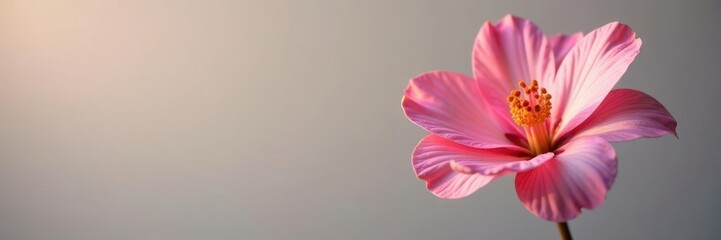Fototapeta premium A single flower with large, showy petals against a plain background, garden, showy, blossom