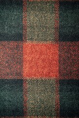 Cozy Plaid Wool Fabric Texture in Rustic Autumn Hues Capturing Warmth and Comfort with a Timeless Tartan Pattern for Fashion and Design