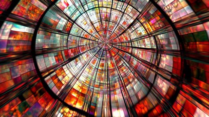 Stunning Stained Glass Tunnel Design: A Vibrant Architectural Masterpiece