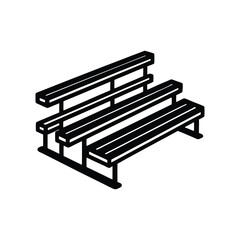 Bleachers silhouette vector art illustration