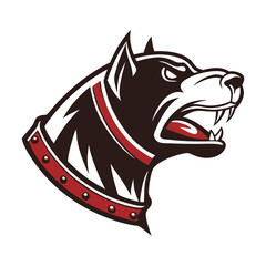 Set of Fierce Stylized Wolf Head Mascot Logos in Multiple Colors .