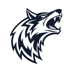 Fototapeta premium Set of Fierce Stylized Wolf Head Mascot Logos in Multiple Colors .