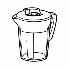 hand drawn vector illustration of an electric kettle