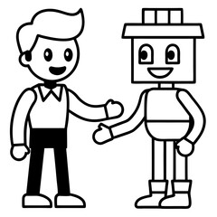 cartoon character of man