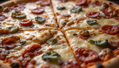 close up of pizza
