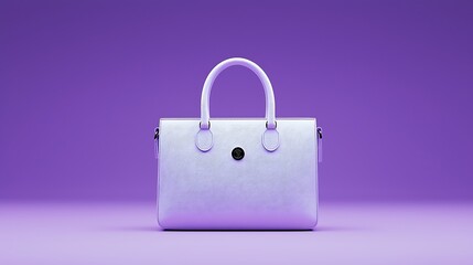 Elegant Light Purple Handbag Studio Shot
