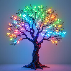 abstract tree with colors