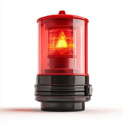 Bright red emergency light shining brightly, conveying urgency and alertness