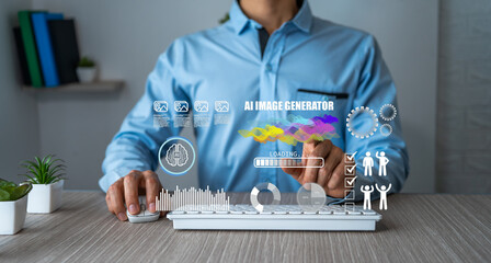 Image-generating artificial intelligence. AI software with a holographic user interface