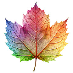 Obraz premium Colorful autumn maple leaves isolated on white background