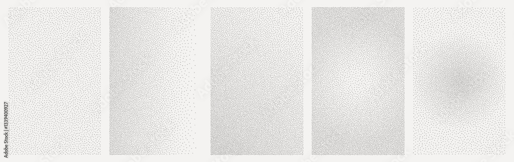 Poster Vector Abstract Stipple Noise Effect. Dotwork BG.