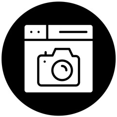 Vector Design Camera Website Icon Style