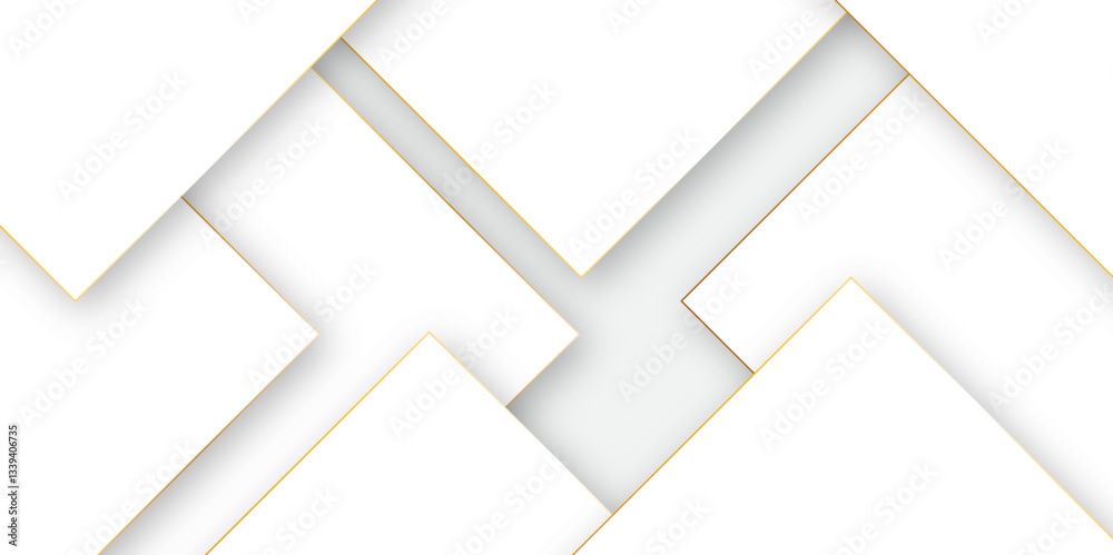 Poster Abstract background golden triangle stock line background. abstract artistic of geometric background Gold gradient abstract seamless vector pattern. Minimal style website banner, decoration Vector.	