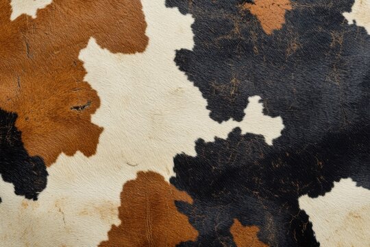 Luxurious cow leather surface perfect for upholstery, fashion, and design
