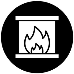 Vector Design Fireplace Icon Style