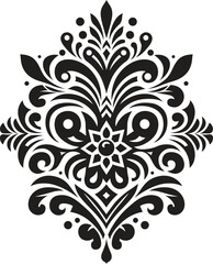 Vector damask element.