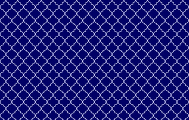 Moroccan pattern on blue background