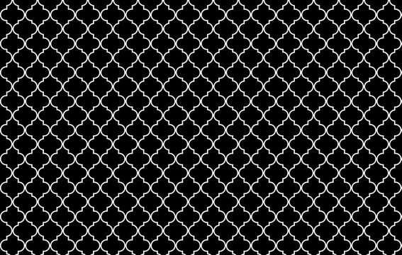 Moroccan pattern on black background