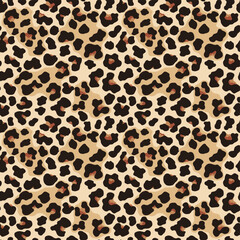 
leopard design seamless print, stylish pattern with spots, vector illustration