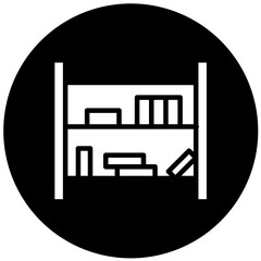 Vector Design Bookcase Icon Style