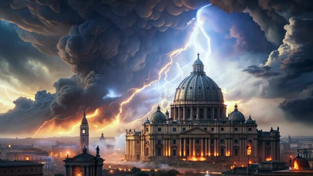 Darkness in the great Babylonian mother of harlots Seven last biblical plagues 4K