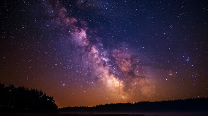 Naklejka premium A starry night sky with the Milky Way visible 