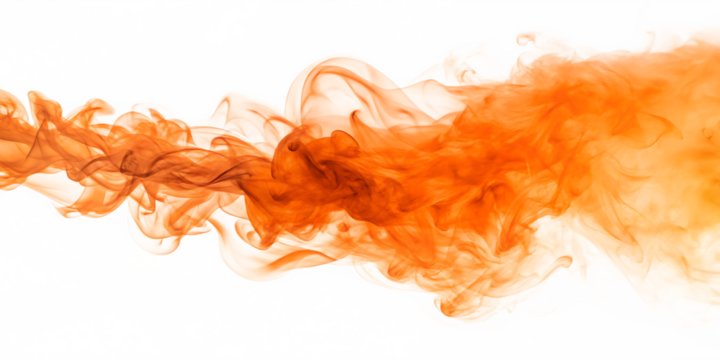 orange smoke isolated on white background.PNG