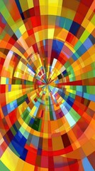 Stunning Abstract Art with Vibrant Colors and Geometric Shapes