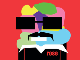 Abstract gentleman,  businessman. Vector artwork. 