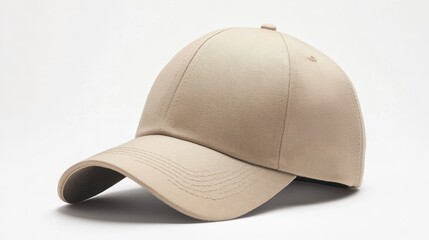 Fototapeta premium Classic Beige Baseball Cap Mockup for Design Use