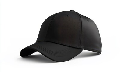 Fototapeta premium Classic Black Baseball Cap Mockup for Design Reference