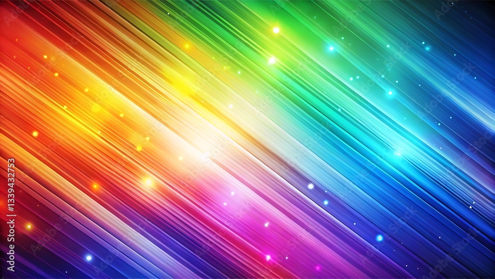 Poster abstract colorful wave design with flowing motion and fractal patterns