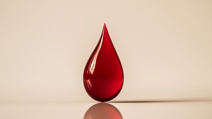 Obraz premium A Striking Red Liquid Drop